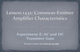 Experiment 2: AC and DC Transistor Gain - cie-wc.edu we have: β ... You can now see how the DC and AC gains differ, since you have completed the sets/families of characteristic curves