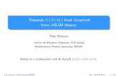 Towards U(N|M) knot invariant from ABJM theorybctp.uni-bonn.de/workshop2014/talks/kimura.pdf · Towards U(NjM) knot invariant from ABJM theory Taro Kimura Institut de Physique Th