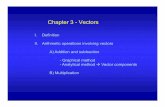 Chapter 3 - Vectors - Physicsroldan/classes/phy2048-ch3_sp12.pdf · Chapter 3 - Vectors ... - Analytical method Vector components B) Multiplication . Review of angle reference system