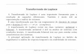 Transformada de Laplace - ltodi.est.ips.ptltodi.est.ips.pt/smarques/SS/TL.pdf · Tabelas de Transformadas de Laplace Tabela – Transformada de Laplace de funções elementares Função