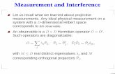 Measurement and Interference tbrun/Course/  · PDF fileMeasurement and Interference Let us recall what we learned about projective measurements. Any ideal physical measurement on