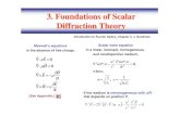 3-Scalar diffraction theory - shsong/3-Scalar diffraction theory.pdf · PDF fileFoundations of Scalar Diffraction Theory ... the scalar theory holds. ... Generalization to Nonmonochromatic