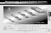 Mechanically Jointed Rodless Cylinder · PDF fileM2 = m3 x g x Z = 6.525 x 9.8 x 37.4 x 10–3 = 2.39 (N·m) Load factor α 2 = M2/M2 max = 2.39/50 = 0.05 1230. MY1H40 MY1H32 MY1H25