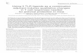 Using 3 TLR ligands as a combination adjuvant induces …dm5migu4zj3pb.cloudfront.net/manuscripts/39000/39293/JCI39293.v2.pdf · Using 3 TLR ligands as a combination adjuvant induces