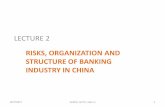 RISKS, ORGANIZATION AND STRUCTURE OF · PDF file–Detailed methods to compute interest rate risk, ... •Commercial banks must report repricing gaps for ... (Repricing Gap) GAP i