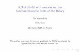 IUTch IIIV with remarks on the function-theoretic …gokun/DOCUMENTS/IUT-III-IV...IUTch III{IV with remarks on the function-theoretic roots of the theory Go Yamashita RIMS, Kyoto 26/June/2016