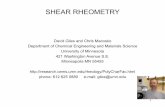 SHEAR RHEOMETRY - tainstruments.com Shear Rheometry Irvine.pdf · SHEAR RHEOMETRY David Giles and Chris Macosko Department of Chemical Engineering and Materials Science University