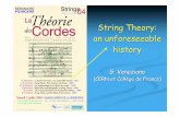 String Theory: an unforeseeable historystrings04.lpthe.jussieu.fr/talks/Veneziano.pdf · Large quantum effects occur at small quantum numbers, i.e. for the lightest states They depend