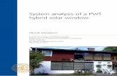 System analysis of a PV/T hybrid solar · PDF fileintroduced in the construction to focus radiation onto the solar cells. ... σ Stefan-Boltzmann constant [W/m²K4] m ... issues and