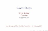 Giant Steps - lutece.fnal.govlutece.fnal.gov/Talks/CQLEMC.pdf · Giant Steps Chris Quigg Fermilab quigg@fnal.gov Low-Emittance Muon Collider Workshop · 12 February 2007
