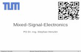 Mixed-Signal-Electronics - Technische Universität · PDF fileChapter 3 . Stephan Henzler Mixed -Signal Electronics 2011/12 Resistor Realizations in MOS Technologies: Poly-Resistor