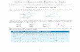Section6.3 TrigonometricFunctionsof Functions of... · PDF fileSection6.3 TrigonometricFunctionsof Angles In the preceding section we deﬁned the trigonometric ratios for acute angles.