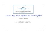 Lecture 3: High-Speed Ampliﬁers and Tuned Ampliﬁersrfic.eecs.berkeley.edu/~niknejad/ee142_fa05lects/pdf/lect3.pdf · Shunt Feedback Amp + vs ... This voltage multiplication property