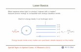 Laser Basics - tera.yonsei.ac.krtera.yonsei.ac.kr/class/2011_1_STOC/lecture/Laser Basics.pdf · Laser Basics How can we induce stimulated emission? E 2 h ...1999 S.O. Kasap, ... Light