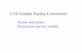 CfA Gender Equity Committee - Harvard–Smithsonian · PDF file · 2007-02-08CfA Gender Equity Committee Status and plans Employee survey results. ... Job type scientists: 50.3% non-scientists: