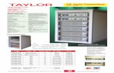 TA YLOR FM Radio PAGES AS INDEX/78-79. WEB.pdf82 Specification FM Radio Transmitters Any specified frequency 87.5-110MHz. Frequency response 40Hz - 15KHz ≤ .25dB. Preemphasis 50