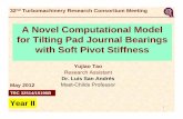 A Novel Computational Model for Tilting Pad Journal ...rotorlab.tamu.edu/tribgroup/12_TRC_slideshow/2012 PRESENTATION … · X Y δ p η ξ θ p θ h e R J W X R B ... Four pad, tilting
