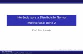 Inferência para a Distribuição Normal Multivariada: parte 2cnaber/aula_Inferencia_DNM_Ana_Multi_Parte_… · Infer^encia para a Distribui˘c~ao Normal Multivariada: parte 2 Prof.