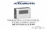 REMOTE CONTROL FOR CHILLER - GALLETTIord.galletti.com/imagesdb/famiglie/pdf/rg66006100.pdfThe remote control can be interfaced with the electronic controllers Carel μchiller2, μchiller2