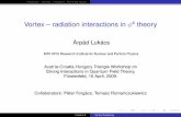 Vortex -- radiation interactions in 4 theory -  · PDF fileVortex – radiation interactions in ... Vortex – radiation interactions ... g a g : Lukács Á. Vortex Scattering