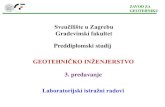 Sveučilište u Zagrebu Građevinski fakultet elastičnosti stijene pri malim deformacijama određuje se koristeći prethodno izmjerenu gustoću uzorka: Tlačna čvrstoća se procjenjuje