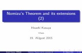 Nomizu's Theorem and its extensions (2) - Shinshu …marine.shinshu-u.ac.jp/~kuri/ALG_TOP2015/Algebraic_and...Nomizu’s Theorem and its extensions (2) Hisashi Kasuya TiTech 19. AUgust