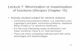 Lecture 7: Minimization or maximization of functions ... neufeld/numerical/ 7: Minimization or maximization ... • As in the case of root finding, ... (a.k.a. inverse parabolic interpolation)