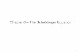 Chapter 6 – The Schrödinger Equationpsl.physics.auburn.edu/etjr/schrodinger_eqn.pdf · Chapter 6 – The Schrödinger Equation 1 . Schrödinger’s equation • Wave equation for