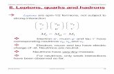 Leptons, quarks and hadrons Particle Physics II. Leptons, quarks … · Paula Eerola Lund University 28 Leptons, quarks and hadrons Particle Physics II. Leptons, quarks and hadrons