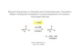 Recent Advances in Directed and Intramolecular Transition Metal Catalyzed Oxidative ...€¦ ·  · 2015-04-08Recent Advances in Directed and Intramolecular Transition Metal Catalyzed