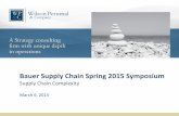 Bauer Supply Chain Spring 2015 Symposium · PDF fileBauer Supply Chain Spring 2015 Symposium. ... Complexity costs follow a square root of ... square root costing Variable (αVol.)