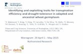 Identifying and exploiting traits for transpiration efficiency … · Identifying and exploiting traits for transpiration efficiency and drought tolerance ... Simon Orford, Frances