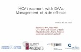 HCV treament with DAAs Management of side effectsregist2.virology-education.com/2013/9coinf/docs/09_Pol.pdfHCV treament with DAAs Management of side effects Genotype 1 Ribavirin 1000-1400