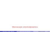 Microscopic electrodynamics - Virginia Tech€¦ · Continuity equation r B 1 c2 @ tE = 0j r(r ... Note that we can always add the solutions of the ... Microscopic electrodynamics