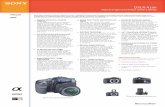 DSLR-A100 - Sony - Sony eSupport - Manuals & Specs · PDF fileDSLR-A100 Digital Single Lens Reflex Camera (body) € PRELIM NEW With Sony, Anyone Can Shoot Like a Pro. Sony ’s α