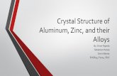 Crystal Structure of Aluminum, Zinc, and their Alloyssrjcstaff.santarosa.edu/~yataiiya/E45/PROJECTS... ·  · 2014-12-08Crystal Structure of Aluminum, Zinc, and their Alloys By: