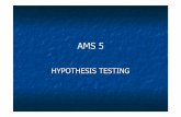 HYPOTHESIS TESTING - Ιστοσελίδα του Τομέα ... fouskakis/SS/hypothesis  · PDF fileHypothesis Testing Was it due to chance, or something else? Decide between two