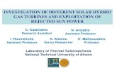 INVESTIGATION OF DIFFERENT SOLAR HYBRID GAS  · PDF fileinvestigation of different solar hybrid gas turbines and exploitation of rejected sun power ... powerpoint presentation
