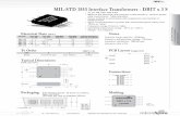 MIL-STD 1553 Interface Transformers - DBIT x 3 S M1553 Interface...MIL-STD 1553 Interface Transformers - DBIT 5 7 x400 • As per MIL-STD 1553 A & B • Meet all the electrical requirements