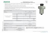 PARTICULATE FILTER/REGULATOR - ASCO | · PDF fileAll leaflets are available on: Air Preparation - 21 SERIES 651/ 652 Dimensional Drawing - 651/652 Series Particulate Filter/Regulator
