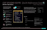 CST STUDIO SUITE Quick Reference Card - CST Taiwan · CST STUDIO SUITE Quick Reference Card For more information visit the online support area or choose Help Y Online Support Area