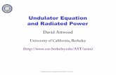 Undulator Equation and Rediated Power - Peopleattwood/sxr2009/lecnotes/10...Ch05_F24_left_Feb07.ai Spectral Brightness of Synchrotron Radiation 1-2 GeV Undulators 6-8 GeV Undulators