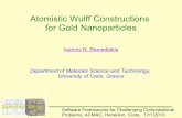Atomistic Wulff Constructions for Gold · PDF file · 2013-01-17Atomistic Wulff Constructions for Gold Nanoparticles ... Surface tension γ = (Surface energy) / (area) ... Simple