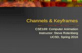 Channels & Keyframes - Computer Science and Engineering · Channels & Keyframes CSE169: ... (stretching/shrinking in time) ... t 2at3 bt ct at d bt c dt df 3 2 2 > @ ...