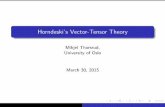 Horndeski's Vector-Tensor Theory - UCMteorica.fis.ucm.es/iberiCOS2015/images/MThorsrud.pdf · Horndeski’s Vector-Tensor Theory Mikjel Thorsrud, University of Oslo March 30, 2015