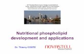 Nutritional Phospholipid Development and Application DPA 24:5 ω6 24:6 ω3 Δ6 DS Conversion < 1% Why focusing on DHA ? Omega 3 levels in human tissues ... Song et al. 1997, Biosci