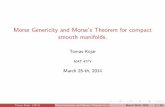 Morse Genericity and Morse's Theorem for compact · PDF fileMorse Genericity and Morse’s Theorem for compact ... Morse Genericity and Morse’s Theorem for compact smooth manifolds.March