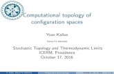 Computational topology of con guration spaces - ICERM · Computational topology of con guration spaces Yoav Kallus Santa Fe Institute Stochastic Topology and Thermodynamic Limits