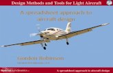 Design Methods and Tools for Light Aircraft - · PDF fileDesign Methods and Tools for Light Aircraft Performance model components ... Design Methods and Tools for Light Aircraft Spreadsheet