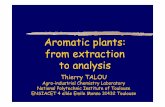 aromatic Plants: From Extraction To Analysis - Udppctoulouse2009.udppc.asso.fr/pdf/AT14.pdf · Aromatic plants: from extraction to analysis ... methods based on solvent extraction